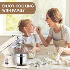 7.4QT Household Stand Mixer 800W with CSA Certified and Aluminum Die Casting, Kitchen Electric Mixer Metal Food Mixer with Stainless Steel 7L Bowl, Dough Hook, Whisk and Beater
