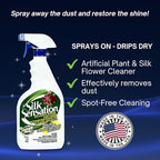 Sparkle Plenty Silk Sensation Cleaning Solutions Bundle - Sparkle Plenty Chandelier Cleaner Drip Dry Spray No Wipe & Silk Plant Cleaner Spray No Wipe - Artificial Plants & Flowers Spray Away Cleaner