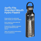 Portable Soda Maker for Hydro Flask Standard Mouth - Sparkling Water Maker | On-Bottle Carbonator | Refillable CO2 Capsules