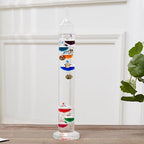 15 inch Galileo Thermometer with 7 Multi Colored Balls with Gold Tags from 60ºF to 84ºF Galileo Thermometer Gorgeous Gift for Family or Friends Present Home, Office Indoor and Outdoor Décor