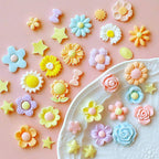 4Pcs Flower Silicone Molds - Rose & Daisy Mini Chocolate & Fondant Cake Decorating Molds for Baking, Soap, Ice Cube & Wax Melt