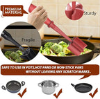 Shadowgallery 2Pack Meat Chopper,Heat Resistant Meat Masher for Hamburger Meat,Ground Beef Smasher,Nylon Chopper Utensil,Meat Ground,Non Stick Mix Chopper and Chop,Meat Masher Tool Gift（Red）