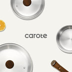 CAROTE Tri-Ply Stainless Steel Sauce Pan with Detachable Handle,1.5QT Sauce Pan & 3QT Saucepan with Lid, 5PCS Non-Toxic Induction Kitchen Stainless Steel Pot,Removable Handle,Oven Safe,Woodgrain