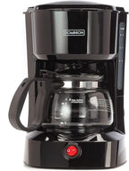 Dominir Compact Coffee Pot Brewer Machine, Quiet Operation with On/Off LED Indicator Light, Convenient Cord Storage and e, Black