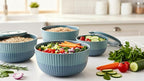 Mixing Bowls with Lids, 8-Piece Airtight Leak-Proof Nesting BPA-Free Bowl Set for Kitchen & Food Storage, Large 4200ml Capacity, Microwave & Dishwasher Safe