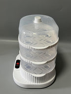 Barivento Electric Food Steamers, Electric Vegetable Steamer with 3-Tier Stackable Trays, Food-Grade Food Steamer for Cooking