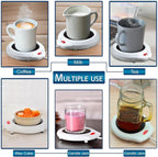 Home-X Mug Warmer, Desktop Heated Coffee & Tea - Candle & Wax Warmer (White)