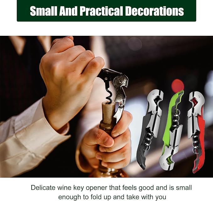 36 Pieces Wine Key wine opener Stainless wine bottle opener Fold Serrated Foil Cutter wine Key for Family, Company Party,Bars,Restaurants(6 Color)