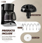 2 Pack Coffee Maker Brew Basket Water Stop Valve Kit for Mr. Coffee Black and Decker Hamilton Coffee Maker Parts 990117900 990237500 Coffee Maker Parts for 49976 49954 49947 49966 49957 49958