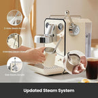 Gemilai Espresso Machine & Electric Coffee Grinder Bundle for Cappuccino, Latte