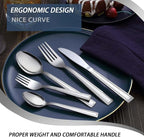 Hunnycook 30-Piece Silverware Set - Flatware Stainless Steel Silverware Set for 6, Include Spoons and Forks Set, Mirror Polished, Dishwasher Safe, Cutlery Set for Home Kitchen Restaurant Hotel
