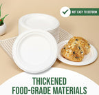 Dessert Plates, 100 Pack Small Paper Plates, Paper Plates 6 Inch – 100% Compostable Plates, Water & Oil Proof Disposable Plates, Microwavable Perfect Paper Plate For Party - White