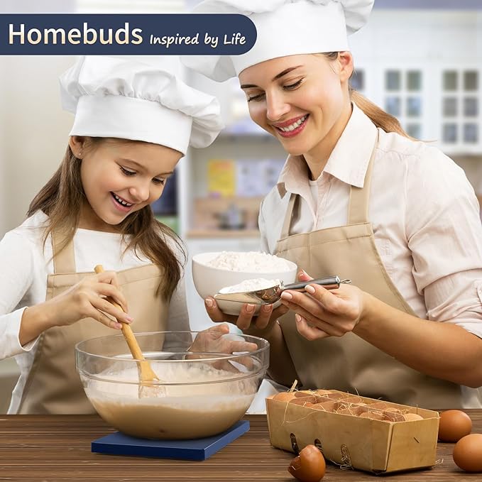 Homebuds 22lb Digital Food Scale Grams and Ounces in 1g, High Precision Assured by Kitchen Scale Professional Factory SINCE 2001, Gram Scale for Cooking and Baking, LED, 3*AAA Batteries Included, Blue