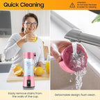 Cordless Personal Size Portable Blender - 380Ml Blender Smoothies and Shakes, BPA Free Traveling Juice Cup with Powerful Blending, Freshly Squeezed in Sports/Travel/Home