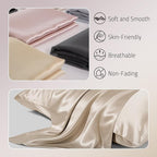 Mulberry Silk Pillow Case for Hair and Skin Prevent Acne Pillowcases Both Sides Real Silk Pillowcases Organic Silk Pillowcase with Hidden Zipper, Champagne, Queen (20"×30")