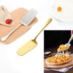 1Pcs Stainless Steel Lasagna Server,Stainless Steel Solid Turner,Stainless Steel Cake Pizza Shovels Kitchen Server (gold)