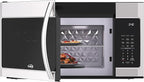 KoolMore 1.9 Cu. Ft. Over the Range Microwave Oven with Oven Lamp and 300CFM Recirculation Vent Hood Function, Auto Cook Menus, Reheat Function, 11 Power Levels, Timer, and Weight Defrost (KM-MOT-2SS)