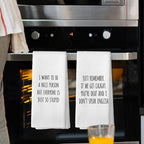 Sarcastic Humorous Kitchen Towels Set of 2, Sarcasm Towels Adult Humor Funny Hand Towel, Sarcastic Gifts for Women Decorative Tea Towel Dish Towels 16x24 Inch