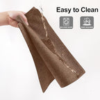Homaxy Cloths Placemats for Dining Table Set of 6, Heat Resistant Washable Cotton Linen Blend Table Mats, Easy to Clean Place Mats for Indoor Outdoor Party Kitchen Decoration, 13" x 19", Brown