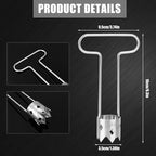 Fruit and Vegetable Corer, 2025 New Upgraded Stainless Steel Fruit Coring Remover T-Type Bell Chili Pepper Seed Deseeder Cutter Tool for Vegetables Fruit Kitchen Utensils