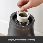 Gemilai Electric Conical Burr Coffee Grinder, Coffee Bean Grinder with Smart 60S Timer, 60 Precise Adjustable Grind Settings for Espresso, 2-12 Cup, Easy to Clean, Durable & Quiet, G9010B Grey