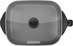 BLACK+DECKER Electric Skillet,Variable Temperature Control,Nonstick Cooking Surface,Dishwasher Safe,Tempered Glass Lid,12"x15",(Pack of 2)