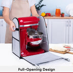 BAGSPRITE Full Open Stand Mixer Cover with Slider Base Compatible with KitchenAid 6-8 Qt Bowl-Lift Mixers – Dustproof Quilted Kitchen Aid Mixer Cover with Pockets for Accessories & Attachments