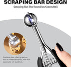 Extra Small Cookie Scoop 1 tsp, Professional Stainless Steel Tiny Ice Cream Scoop 25mm, Melon Baller Scoop Good Soft Grips, Quick Trigger Release