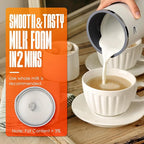 Electric Milk Frother and Steamer - 4-in-1 Automatic Coffee Steamer Frother with 10.5OZ (300ML) Capacity, Warm and Cold Foam Maker for Coffee, Latte, Cappuccino, Macchiato, and Hot Chocolate (White)