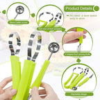 18pcs Melon Baller Scoop Set, FODIENS 4 In 1 Stainless Steel Fruit Slicer Peeler Set, Avocado Slicer Orange Peeler Fruits Vegetables Carving Tools Set with Mini Fruit Cookie Cutters Set