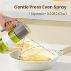 LUKUMIQI 2 in 1 Oil Sprayer for Cooking, 17oz Light-Blocking Glass Spray Bottle with Stickers, Oil Dispenser for Salad, Air Fryer & BBQ