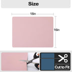 Ecotrim - Dish Drying Mat for Kitchen Counter | Coffee Bar Mat for Countertops | Heat Resistant Drainer Mat with Non-slip Rubber Backed | Hide Stain Kitchen Absorbent Draining Mat | Pink 16"x18"