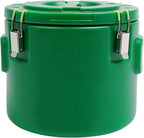 15.85Qt Insulated Food Container, Stainless Steel Container, 15L Commercial Food Soup Carrier 12 Hours Heat Preservation for Hot and Cold Food Storage Restaurant Canteen Home Lunch Use (Green, 15L)