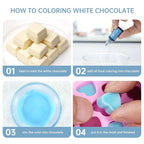 Oil Based Food Coloring for Chocolate 12 Colors x 10 ml Concentrated Oil Food Coloring for Melting Chocolate Candy Melts Cake Pops Strawberries