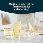 Libbey Preston Tumbler and Rocks Glass Cups Set, All Purpose Everyday Drinking Glasses Set of 16, Glassware Drinking Glasses for Birthdays, Dinners