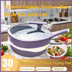 12in Titanium Alloy Non-Stick Pot with Lid with Steamer 2026 Upgrade Titanium Pot Titanium Frying Pans Nonstick Titanium Pots and Pans, Nonstick Frying Pan Cookware Sets