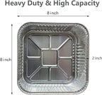 Waytiffer 25pack- 8 x 8 Aluminum foil Pans Disposable Heavy Duty Square baking Cake Pan, Cooking Tins Homemade Breads Oven Pans,Foil Pan, Baking pan Roasting