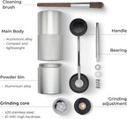 Premium Manual Coffee Grinder for Espresso, Pour Over & French Press with Stainless Steel Conical Burr, Precision Adjustable Hand Grinder, Compact Travel Size - by Alpaca Ventures