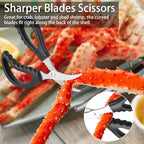 suoundey Seafood Cracker Tool Set With Lobster Sheller Stainless Steel Crab Crackers Crab Leg Fork Seafood Scissors And Storage Bag, Crab Leg Pick Utensils Set Crab Eating Tools (24Pcs)