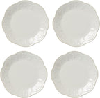Lenox 890951 French Perle 12-Piece Plate & Bowl Dinnerware Set White