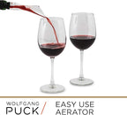 Wolfgang Puck 6-Piece Wine Tool Set with Wine Opener, Aerator, Wine Stopper, and Champagne Recorker, 2 Replacement Corkscrews, Chrome Finish, Arrives in Gift Box