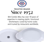 BIA Cordon Bleu Oval Au Gratin, Set of 4-10oz White Porcelain Ramekins with Glossy Finish - Microwave, Oven & Dishwasher Safe Small Baking Dishes for Appetizers, Sides & Gifting - 10" x 5.25"