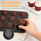 10PCS Nonstick Baking Pans Set - Bakeware Sets for Cooking, Oven and Dishwasher Safe, Non Toxic, Includes Cookie Sheets for Baking, Muffin Pan, Bread Pan, Cake pan, Loaf Pan Roasting Pan Black