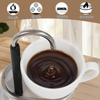 Uncoated 4 Cup Single Tube Moka Pot 304 Thickened Stainless Steel Mini Coffee Maker Stovetop Espresso Coffeemaker Italian Classic Style Brewing Greca Cafe Mocha for Camping Travel Home 310ml