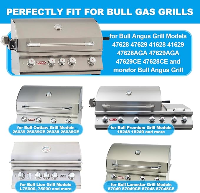 16517 Full-Size Griddle Insert for Bull 30" 4 Burner Grill Angus 47628 47629 Outlaw 26038 26039,Bull Premium Grill 18248 18249,Non-stick Carbon Steel Flat Top Cooking Plate Replacement for Bull 65073