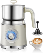 Milk Frother, 27oz All-in-1 Milk Steamer and Frother for Coffee, Variable Froth Thickness, Hot & Cold Foam Milk Warmer with Temperature Control