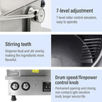 Automatic Stir Fry Machine Countertop Cooker with Water Spray & Drum Design – Natural Gas Powered Smart 360° Cooking Machine Capacity 1.5L-9.3L,110V 100W