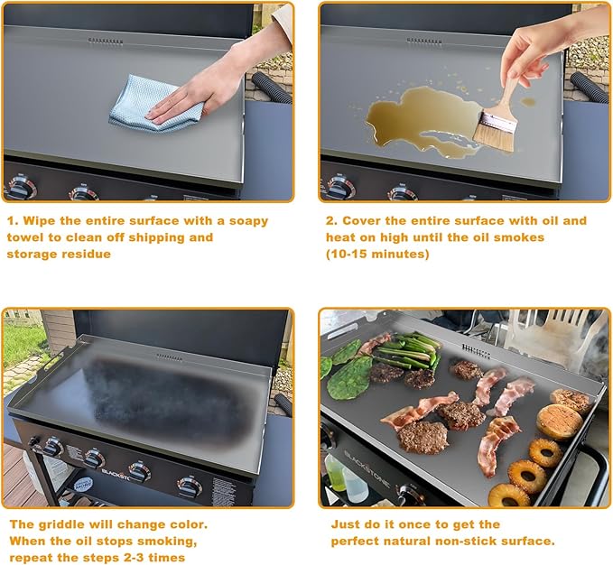 Upgrade Flat Top Griddle Insert for Blackstone 28 Inch Tabletop Griddle Powder Coated Steel Grill Cooking Plate Replacement Parts w/Rear Grease System for 1517 1883 1924 1853 1963 1885 1856 1605 1803