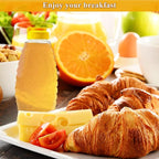 80 Pack 16oz Clear Food Grade Plastic Honey Bottles, Refillable Squeeze Honey Jars with Flip-Top Lids, Leakproof Honey Dispenser Containers for Storing and Dispensing