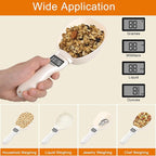 Digital Measuring Spoon, Weighing Food Measuring Scoop Scale, LCD Electronic Food Scale for Kitchen Gadget, Baking Cooking Coffee, Pet Dog Cat Food, High Precision Grams Measuring Cup, Mom Gifts